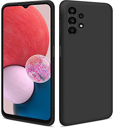 HSP Hülle für Samsung Galaxy A13 4G [Staubabweisend] Handyhülle | Premium TPU Silikon Case Schutzhülle | Kratzfest Stoßfest Fallschutz | Kameraschutz Displayschutz | Passgenau Dünn Matt | Schwarz