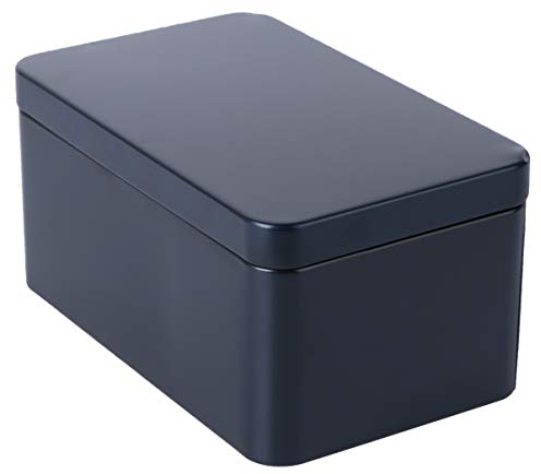 VALICLUD Waschmittel Box Rechteckige ?blechbox Mini Tee Blatt Lagerbeh?lter Tragbare Sü?igkeiten Organizer Home Aufbewahrungsbox 13 X 8 X 6 cm/ 5 1 X 3. 1 X 2. 4Inch (Schwarz) Zigarettenbox Metall