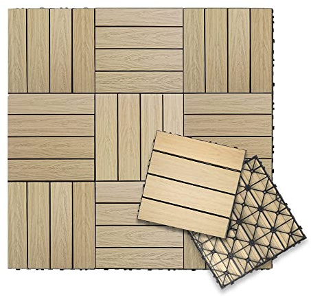 NewTechWood UltraShield Naturale 1 ft. x 1 ft. Composite Deck Tiles