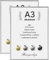 Rieeyrslza Aluminium Fotorahmen 29,7x42cm Dokumentrahmen 2 STK A3 Bilderrahmen Certiciate Posterrahmen Wand Bilderrahmen Fotorahmen Geeignet für Zuhause Schule Galerie(Silber)