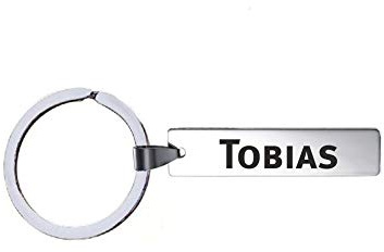 Schlüsselanhänger mit Namen - Tobias - Edelstahl