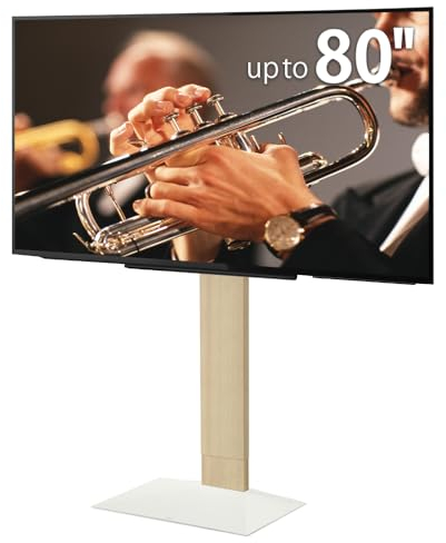 WALL V3 High Type | Japanischer Eleganter 32-80 Zoll Universal Wand TV-Ständer, verstellbare Halterung, kein Bohren | Weißeiche