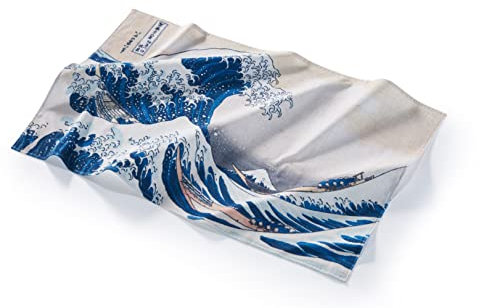 Musearta Unisex Strandhandtuch mit dem Motiv Great Wave des Künstlers Katsushika Hokusai aus Baumwolle in der Größe 90x150 cm, BT-KH-GW-V424285