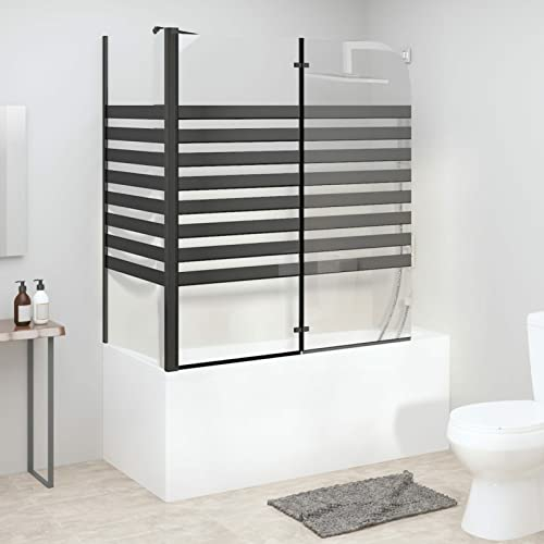 Kavolet Shower Enclosure 120 x 68 x 130 cm, Foldable Shower Screen for Bathtub, Shower Screen, Shower Screen, Foldable Walk-in Shower Enclosure, Walk in Shower, Tempered Glass