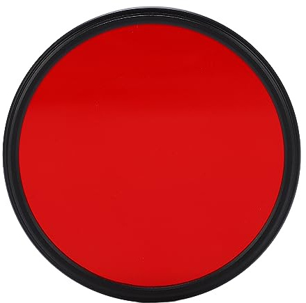 Tbest Filter, Objektivfilter für Kamera mit Gewinde, aus optischem Glas, roter Farbfilter für 58 mm (62 mm)
