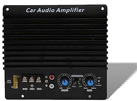 Jectse Scheda Amplificatore per Auto 12V, Pannello di Dissipazione del Calore, Alta Potenza, 4 Canali, 300W, Scheda Subwoofer per Basso