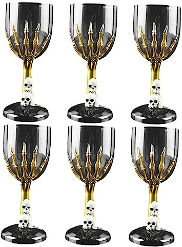 Healvian 6 Pièces Halloween En Plastique Tasses Décorations De Fête De Mascarade Halloween Décor Coloré En Plastique Tasses Crâne Verres À Boire Halloween Verre De Vin Halloween Effrayant