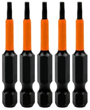 5 Pcs 1.5mm x 50mm Screwdriver Bit Set, Hex Impact Screwdriver Driver Bits, 1/4 Hex Shank, Anti Slip Drill Bits for Electric Hand Screwdrivers