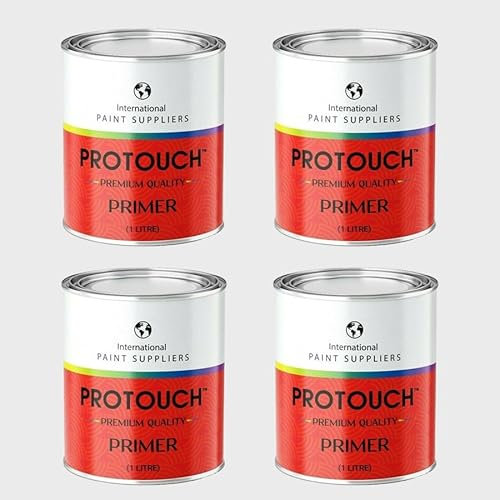 PROTOUCH 4x 1k Cellulose Primer High Build Primer Filler 1 Litre Ready To Spray RFU - Grey