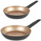 Russell Hobbs COMBO-9099 Opulence Bratpfannen-Set – 2-teiliges Antihaft-Induktions-Eier-/Omelett-/Pfannkuchenpfannen, geschmiedetes Aluminium-Kochgeschirr, spülmaschinenfest, PFOA-frei,
