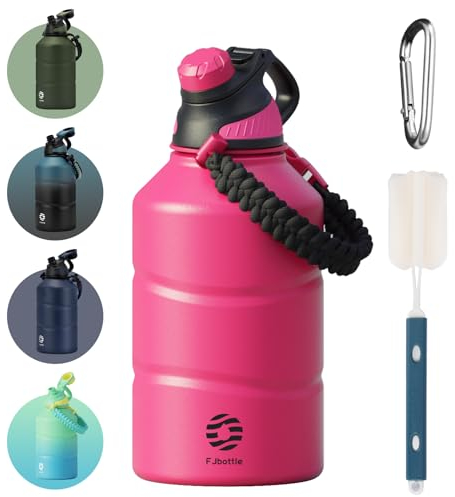Fjbottle Botella Termica 1900ML con tapa magnética, sin BPA/sin Fugas botella agua acero inoxidable Gimnasio termo para deporte/bebida carbonatada