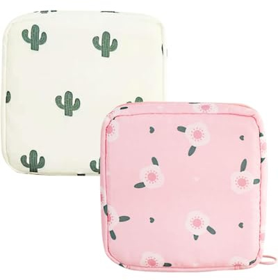 KGDUYC 2 PCS bolsas de almacenamiento para compresas sanitarias,neceser compresas, bolsa de almacenamiento multifuncional, bolsa de higiene menstrual, bolsa de almacenamiento reutilizable, compresas