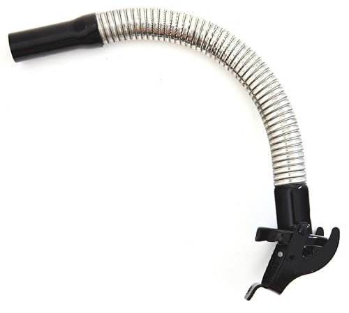 BW® Beccuccio flessibile per tanica carburante in metallo, tanica per benzina 5/10/20 litri, tubo flessibile da 25 mm, per diesel, colore nero, RAL 9005, made in Europe