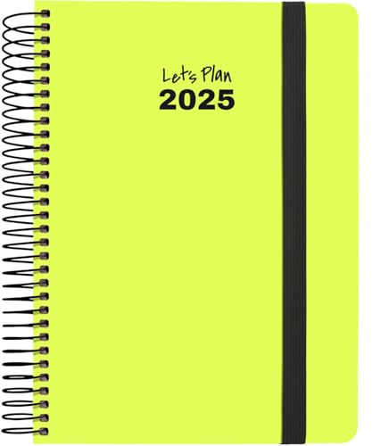 Grafoplas Kalender Neon Gelb A5, 14,8 x 21 cm, 2025