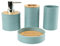 MagiDeal Ensemble d'accessoires de salle de bain 4x Porte-brosse à dents Décor de salle de bain Distributeur de savon Accessoire de bain Ensemble complet pour, Bleu