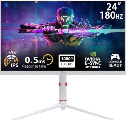 Twisted Minds Artic Pro Series Monitor Gaming 24 FHD 180Hz 0.5ms Fast IPS HDMI 2.1 Bianco