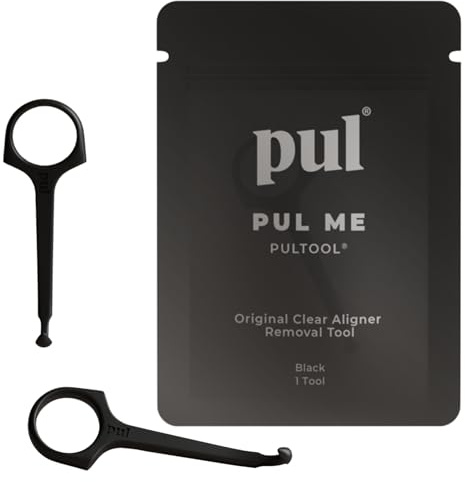 PUL Aligner Removal Tool - Black | Safe & Hygienic Hook for Invisalign & Retainers | Gentle BPA-Free Design for Daily Use | Pack of 2