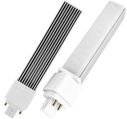 QLEE G24q Bombilla LED de 4 pines PL-C Retrofit CFL Reemplazo 26W 1400 lúmenes 314° Rotación libre Flicker Free Horizontal empotrada Gx24q Bombilla verde suave luz blanca cálida suave 3000k 2 paquetes