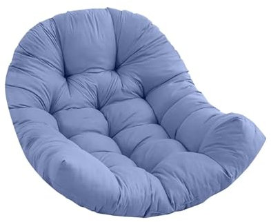 WAJJWI Hänge Ei Stuhl Kissen Eierstuhlkissen, Terrassen-Hängematten-Schaukelkissen, Schaukelstuhlkissen, Polster for Hängesessel, Hängematte, Garten, Balkon, for drinnen und draußen(Gray Blue)