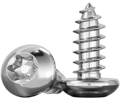 Genérico Tornillo autorroscante de Cabeza Redonda de Acero Inoxidable 304, Tornillo Torx, Tornillo de Seguridad antirrobo(10mm,M2.6 (20Pcs))