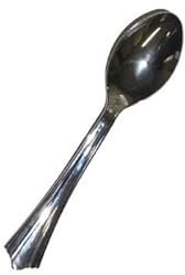 Lot de 12 - Lot de 12 cuillères en plastique 16cm argent
