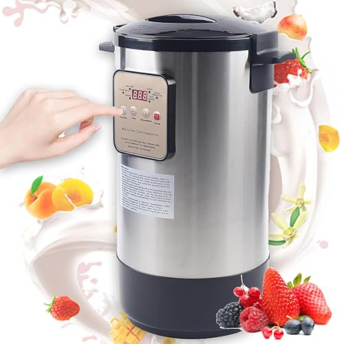 MTHHSXB Yogurtera Comercial, yogurtera automática de 12 l, Control de Temperatura y Tiempo Ajustables, fermentadora de Acero Inoxidable para Yogur, Yogur Griego, Pan, natto y Vino de arroz.