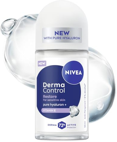 NIVEA Derma Control Restore Damen Antitranspirant 72h Kugel Schutz Hyaluronsäure 50ml