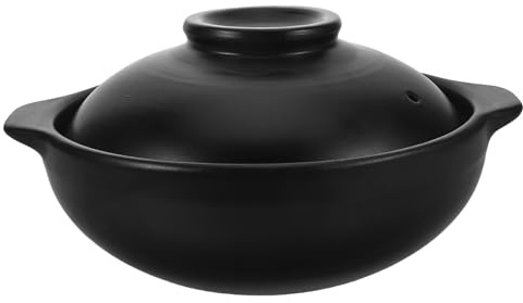 MAGICLULU Tontopf Zum Kochen Mit Deckel Terrakotta-Auflaufform Für Koreanisches Tonkochtopf Für Reisgerichte Wärmespeichernd Für Küche Restaurant Und Familienmahlzeiten