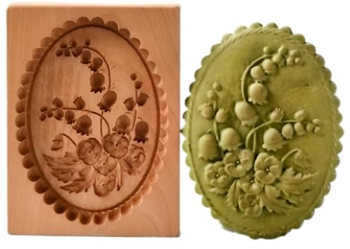Holz-Plätzchenformen, 3D-Violett-Prägestempel, Keksform für Weihnachten, Küche, DIY-Plätzchenbacken