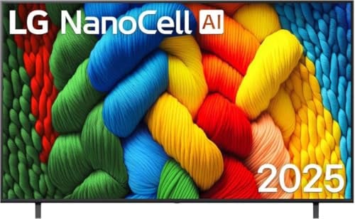 LG 55NANO80A3B - TV 55 Pollici Smart TV 4K 3,840 x 2,160 Pixel DVB-T2 Classe energetica G colore Nero
