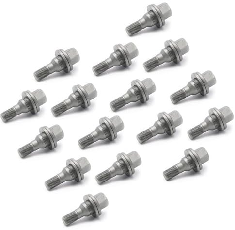 Suolron Lot de 16 boulons de roue M12 x 1,25 pour Berlingo C2 C3 Picasso 106 206 207 C4 C5 C6 Jumpy Mokka Vivaro 540567 9817024580