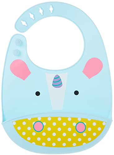 SkipHop Zoo Fold and Go Silicone Bib, Unicorn