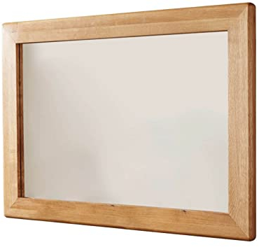 MASSIVMOEBEL24.DE | LINZ Spiegel im Massivholzrahmen #11 Natur, geölt | aus Wildeiche | 100x70x3cm | hochwertig | Badspiegel Kommodenspiegel Flurspiegel