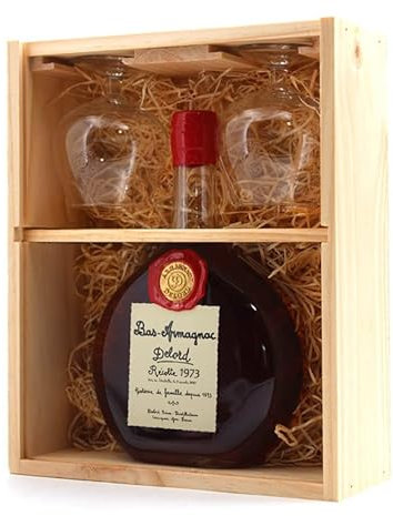 Coffret 2 Verres Armagnac Delord 1973 70cl