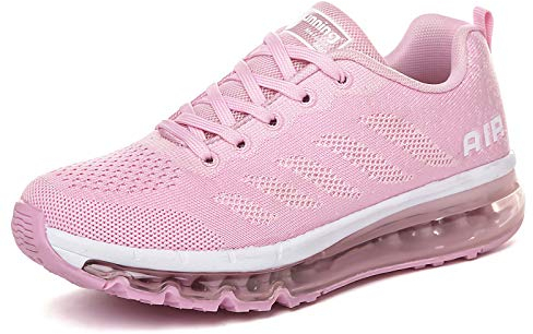Air Zapatillas de Running para Hombre Mujer Zapatos para Correr y Asfalto Aire Libre y Deportes Calzado Pink 41