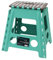 JVL 20-081TQ Large Folding Step Stool, Turquoise/Grey,