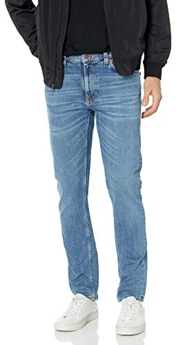 Nudie Jeans Unisex's Lean Dean Lost Orange Jeans, 32W x 30L