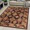 Teppich Orientalisch Braun Klassisch Muster Kurzflor Öko-Tex Wohnzimmer 140 x 200 cm