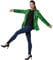 dressforfun Blazer Damen, Kostüm Damen Pailletten Oberteil Damen, Glitzer Oberteile Damen, Jackett, Faschingskostüm, Disco Kostüm Damen, Rave Outfit Damen, 80er Jahre Outfit, grün, XL