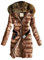 Minetom Damen Winterjacke Wintermantel Daunenjacke Jacke Outwear Frauen Winter Daunenmantel Mit Pelzkragen Mantel Steppmantel (44, Lange Braun)