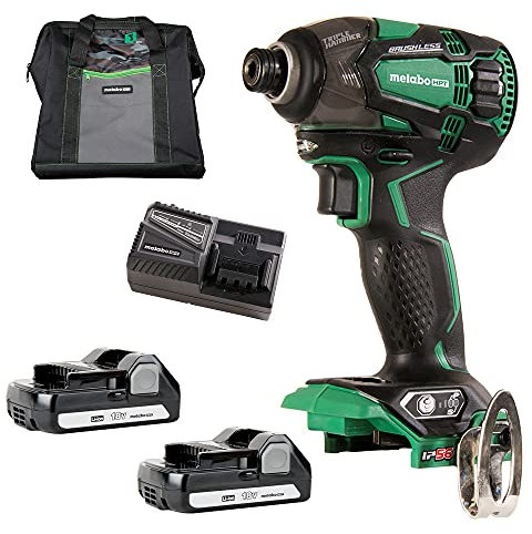 Metabo HPT WH18DBDL2C Green Multivolt Cordless Impact Driver Kit with 4 Stage Electronic Speed Switch IP56 Certified