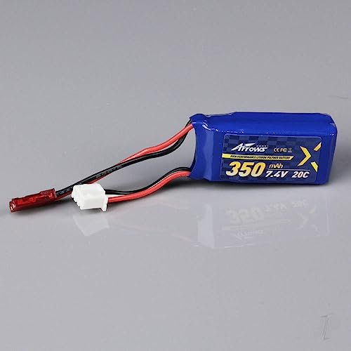 Arrows Hobby 350mAh 2S 7.4V 20C JST (Pioneer) RC LiPo Battery