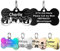 Hundemarke mit Gravur - YEHANTI Edelstahl Hunde Anhänger Hundemarke Personalisiert Hundehalsband mit Namen, Hundemarken mit Verschiedenen Mustern, Erkennungsmarken für Hund und Katze (S, Schwarz)