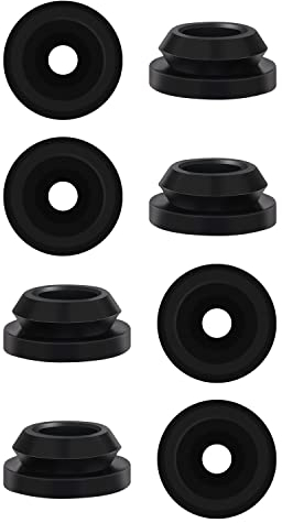 8 Pezzi Occhiello Passacavo In Gomma per Fornelli Camper, Neri Passacavo in Gomma Kit di Passacavi in Gomma Protettivi Compatibili con Griglie per Fornelli Magic Chef