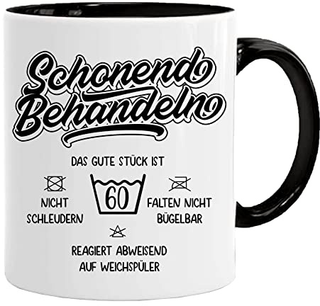 Geschenk Geburtstag Tasse mit Spruch |Schonend Behandeln Das Gute Stück Ist 60 Geschenk zum 60. Geburtstag 60 Jahre | Geburtstag Geschenkideen | Geschenke für Papa | Opa Tasse | Geschenkideen