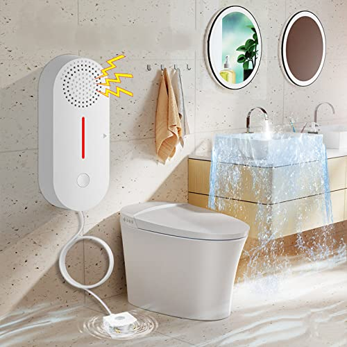 für Tuya Smart WLAN Wassermelder Wasser-Alarm Wasserwächter, Wassersensor mit 100dB Lautstärke für Küche, Bad und Keller für Home Security