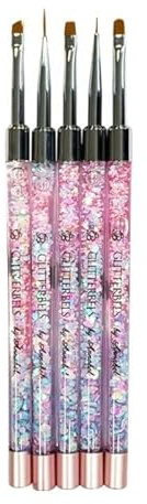 Glitterbels Gel Art Brush Set x 5 Brushes