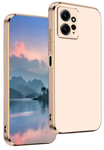UPLAI Hülle für Xiaomi Redmi Note 12 4G, Ultra Dünn Stoßfest Handyhülle mit Mode-Galvanik-Design, Prämie TPU und Sanft Silikon Schutzhülle.(Rosa)