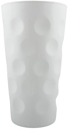 Weiß Matt Farbiges Dubbeglas 0,5 L - Bunte Dubbegläser aus der Pfalz für Weinschorle, Schorleglas, Weinglas (Dubbeglas-Shop)