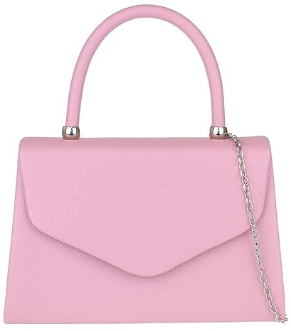 Girly Handbags Femme Pochette à poignée unie pour femme Rose Poussiéreux